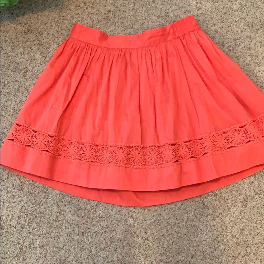 EUC Frenchi Coral Lace Skirt Size Medium